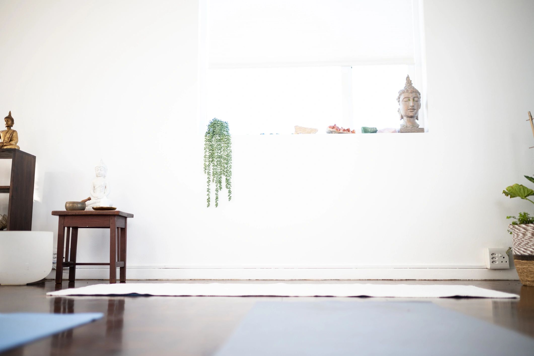 Peaceful wellness studio setting representing relaxation massage